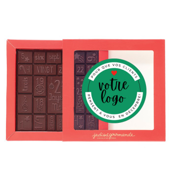 24 carrés à croquer - Calendrier chocolat noir Jadis et Gourmande
