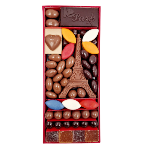Boîte Tour Eiffel chocolat au lait - Taille 3 / Accueil