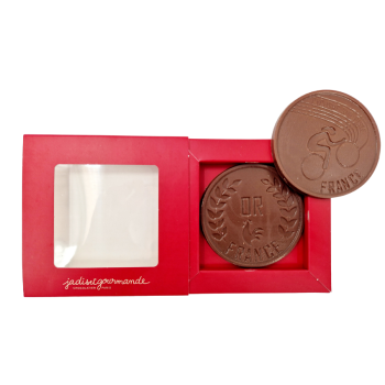 Etui médaille chocolat lait Jadis et Gourmande