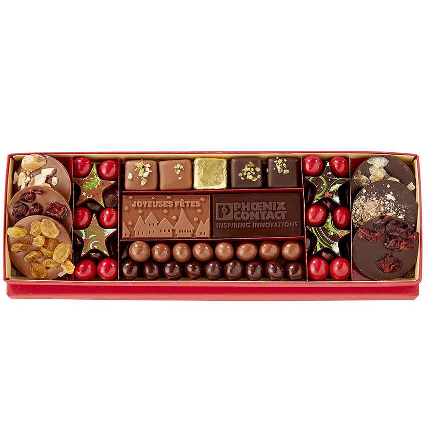 Coffret chocolat plaque gravée à personnaliser