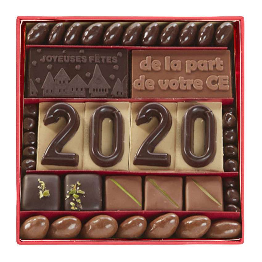 Des voeux originaux, chocolat fêes fin année