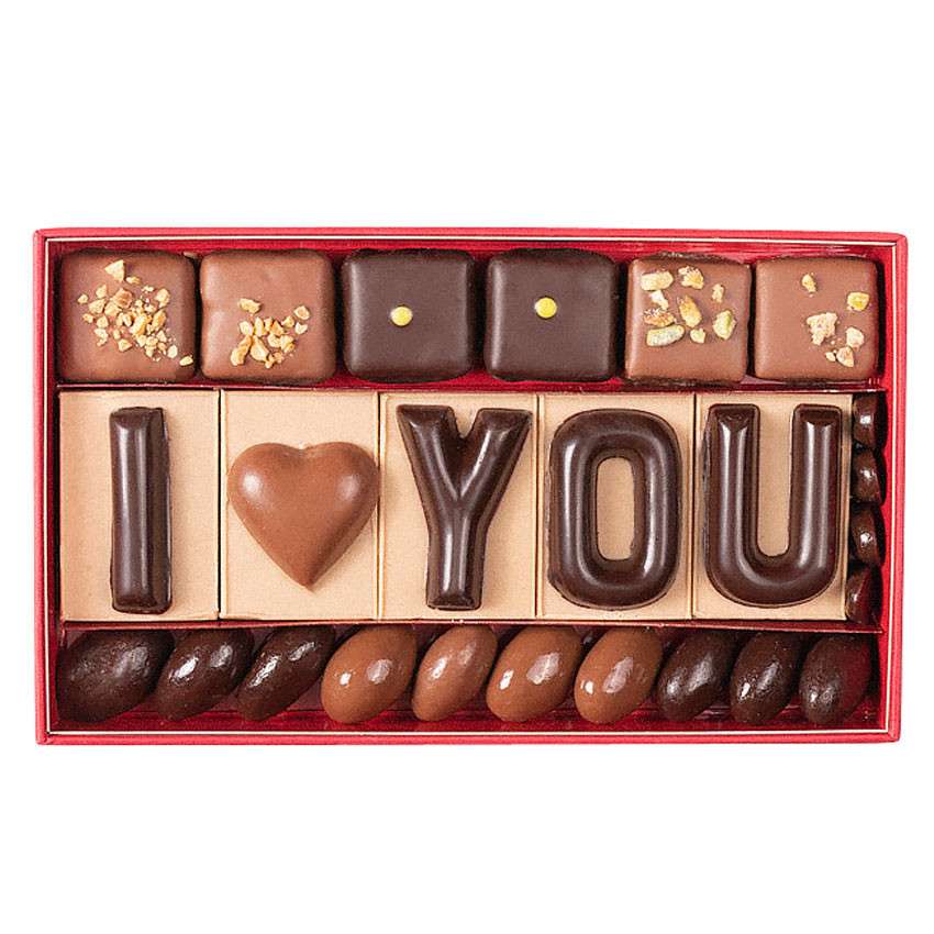 Tablette de chocolat personnalisée Saint Valentin