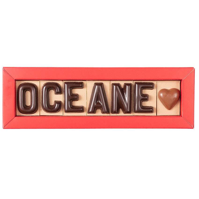 Message chocolat - 7 lettres en chocolat