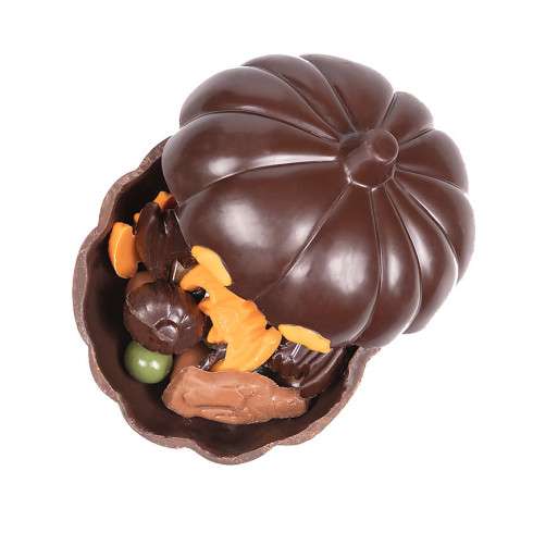 Bonbonnière Citrouille chocolat noir / Chocolats pour Halloween