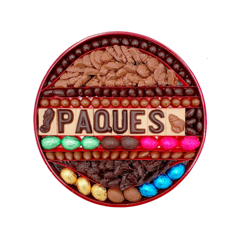Plateau rond T4 Pâques 2022 / Coffrets de chocolats de Pâques