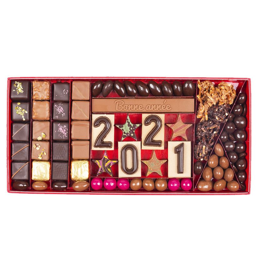 Coffret de chocolats bonne année