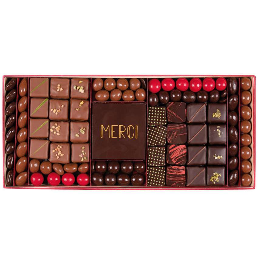 Coffret chocolat merci - chocolat à offrir taille 4