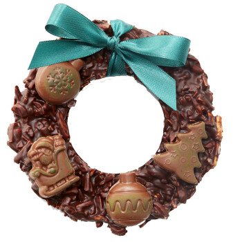 Couronne de Noël croquante - chocolat noir Jadis et Gourmande