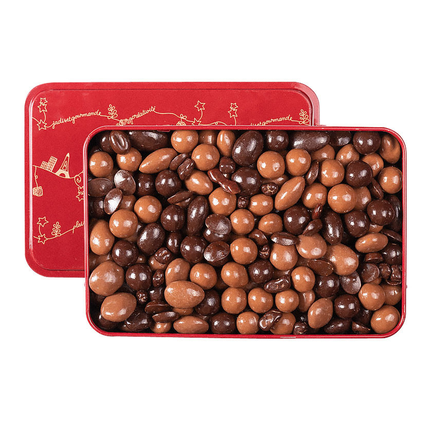 Dragées chocolat boite fer 600 g