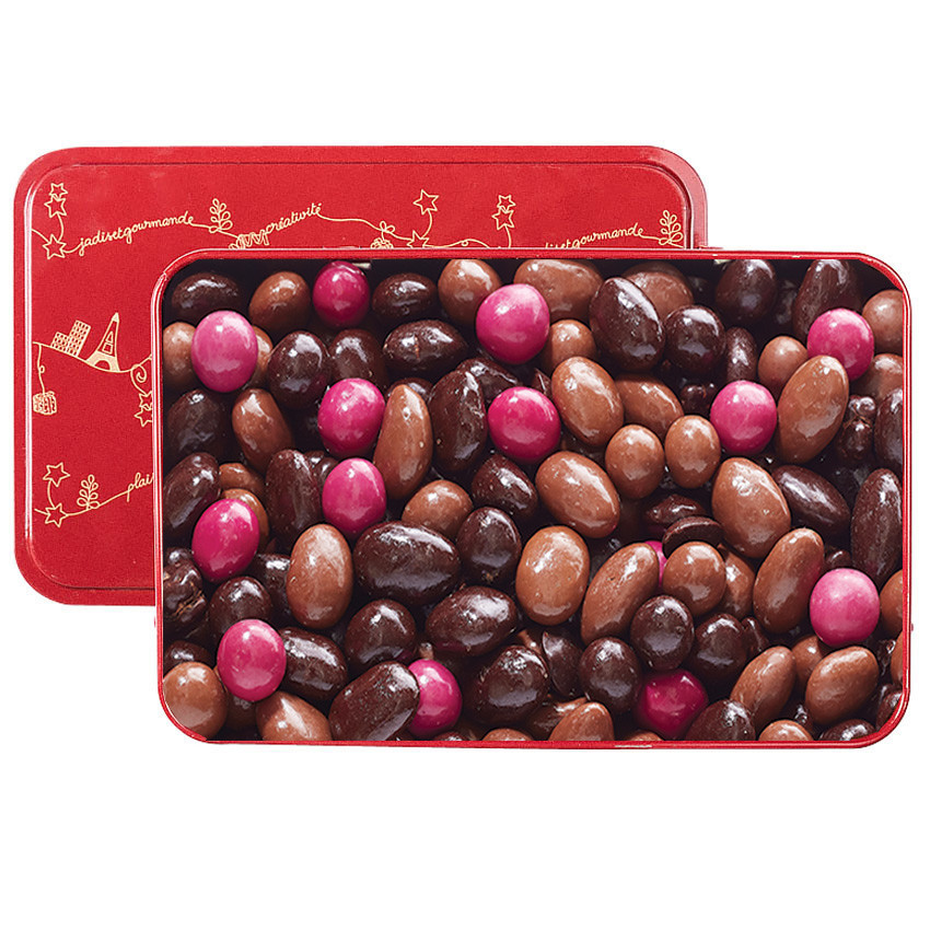 Dragées chocolat boite fer 570 g