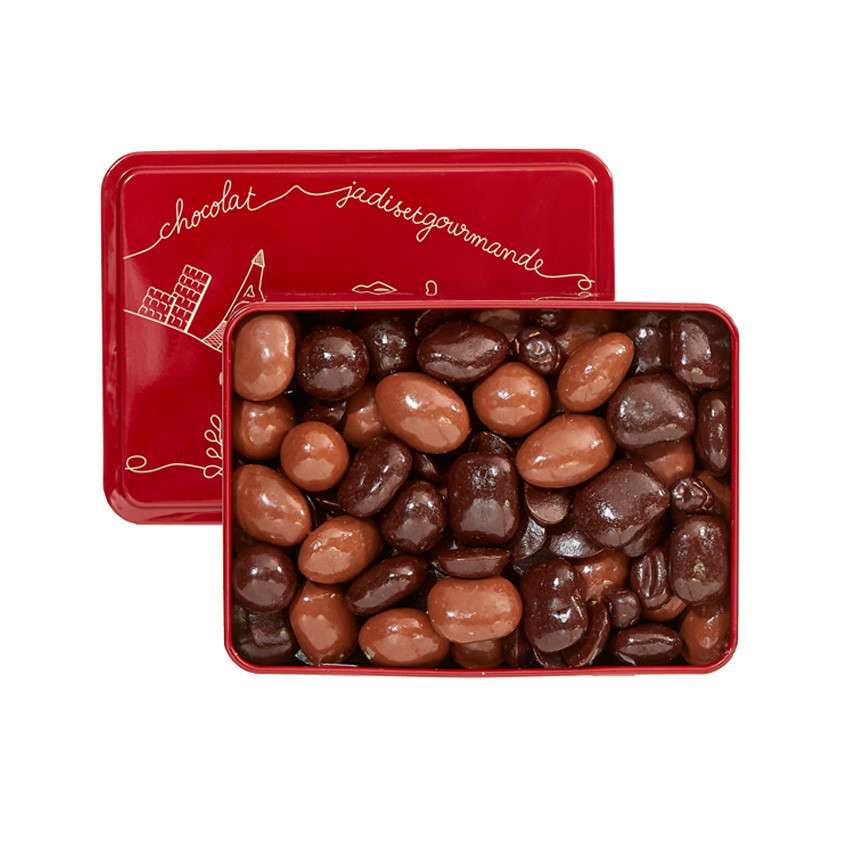 Dragées chocolat boite fer 400 g