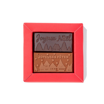 Boite chocolats Noël 4 plaques Jadis et Gourmande