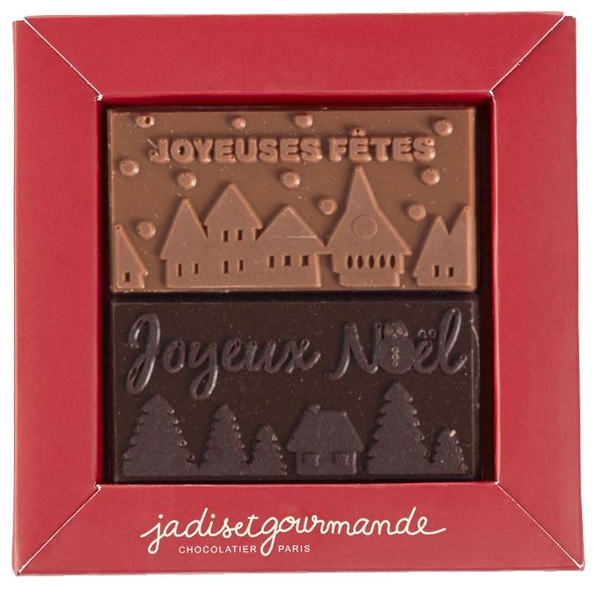 Boite chocolats Noël 4 plaques