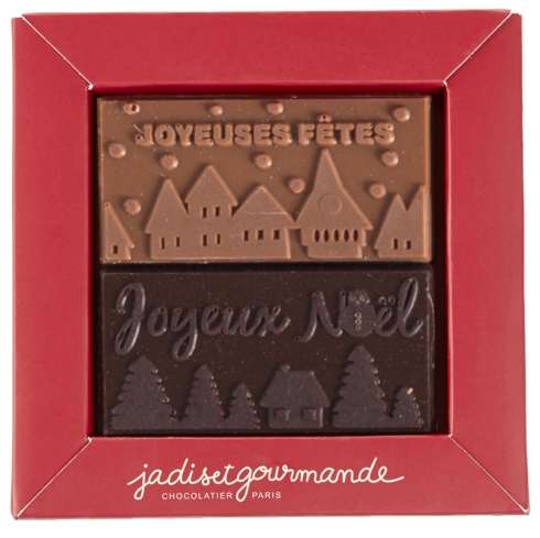 Boite chocolats Noël 4 plaques / Boites de chocolats de Noël