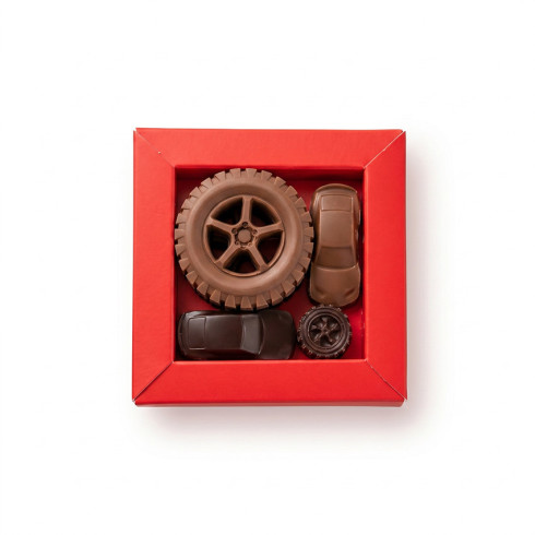 Etui du papa chouette conducteur en chocolat / Chocolats Fête des Pères