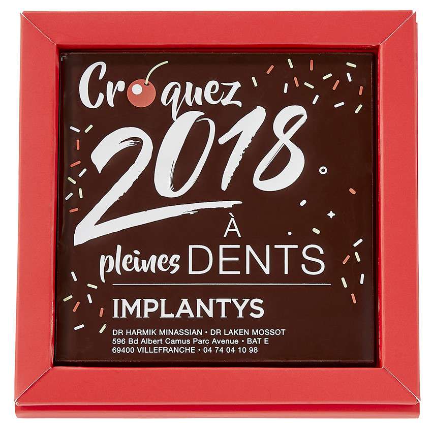 Cadeau chocolat sur mesure technique impression sur chocolat