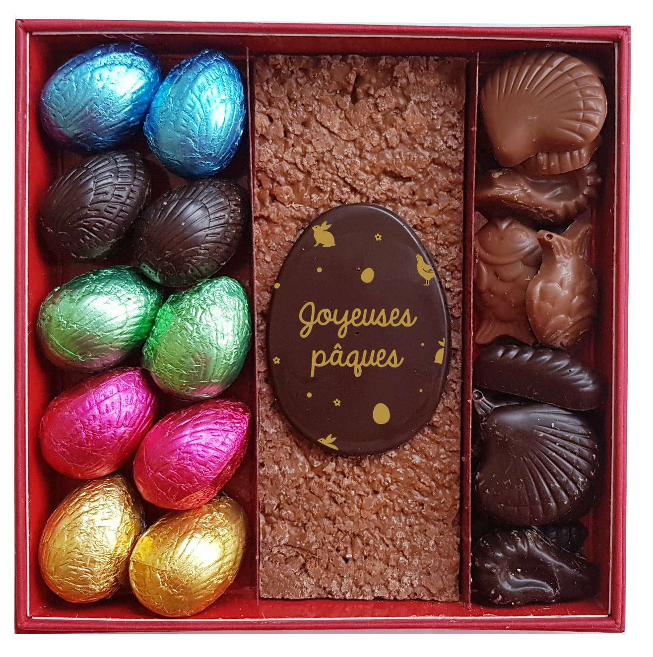 coffret chocolats paques