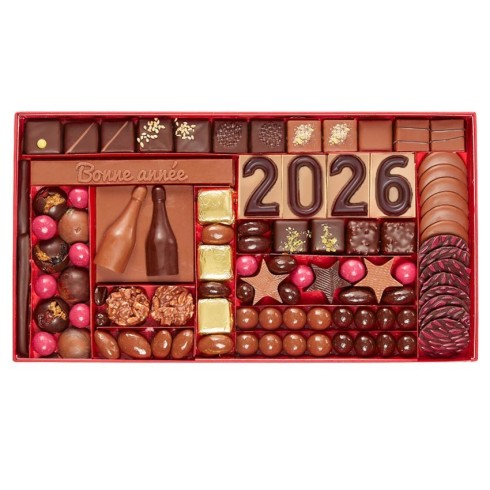 Voeux en chocolat Taille 5 / Chocolat Noël Entreprise, CSE & Mairies