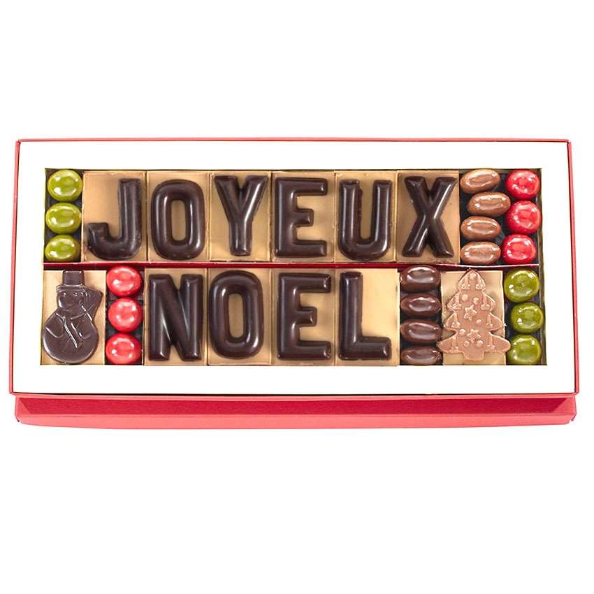 Joyeux Noël en chocolat Boite chocolat Noël