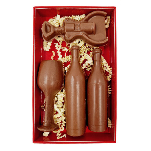 Kit amateur de vin chocolat lait fête des pères / Chocolats Fête des Pères