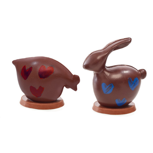 Poulette ou lapinou chocolat noir / Collection 2024 : chocolats de Pâques originaux