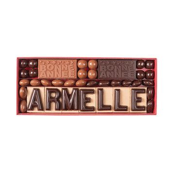 Coffret Bonne année et message en chocolat Jadis et Gourmande