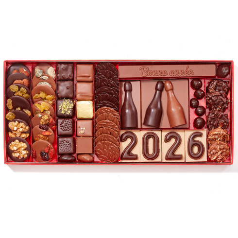 Copie de Coffret Nouvel an T4 / Chocolat Noël Entreprise, CSE & Mairies