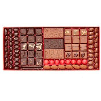 Coffret chocolat Merci - chocolat à offrir taille 4 Jadis et Gourmande
