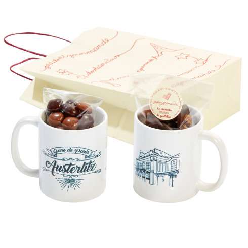 Mug personnalisé chocolat, idéal pour cadeau congrès / De 10 à 20 € HT