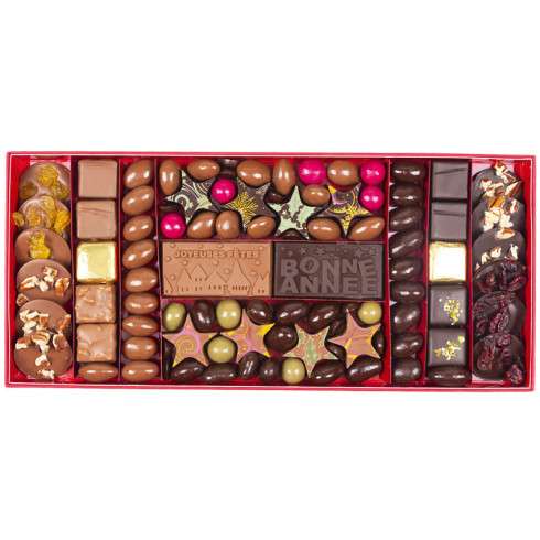 Coffret cadeau chocolat fin année / De 30 à 70 € HT