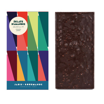 Tablette chocolat noir et &eacute;clats d'amandes Jadis et Gourmande