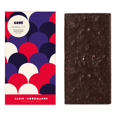 Tablette de chocolat noir aux éclats de grué / Accueil