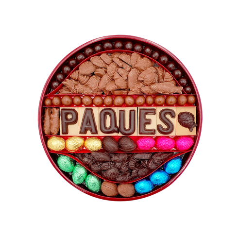 Plateau rond T3 Pâques 2022 / Coffrets de chocolats de Pâques