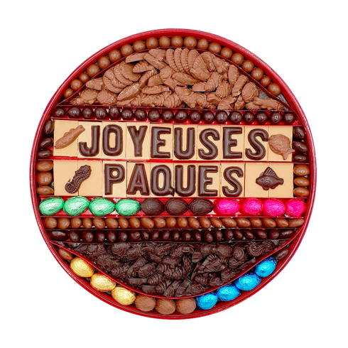 Plat rond T5 Pâques 2022 / Coffrets de chocolats de Pâques