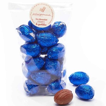 Sachet bleu 200g oeufs Pâques Chocolat caramel lait Jadis et Gourmande