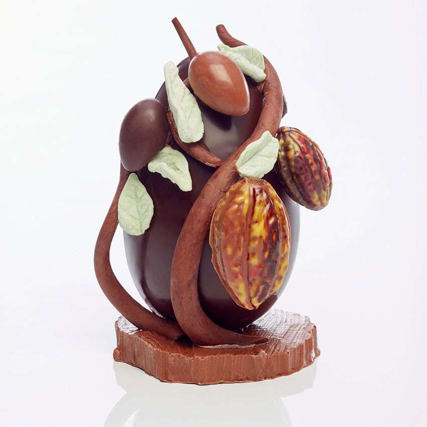 Oeuf de Pâques chocolat noir 15 cm