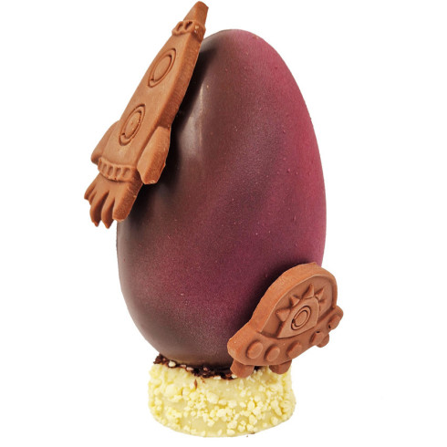 Œuf de l'ESPACE chocolat NOIR / Collection 2023 : chocolats de Pâques originaux