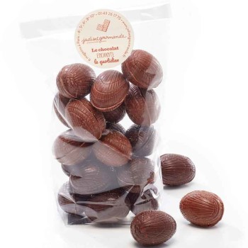 Sachet 200g œufs de Pâques pralinés chocolat au lait et noir Jadis et Gourmande