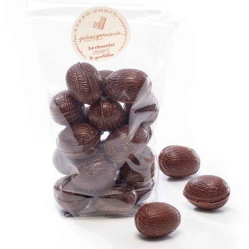 Sachet 200g d'œufs de Pâques praliné croustillants noir Jadis et Gourmande