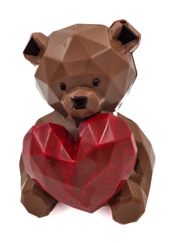 Peluche d'amour chocolat au lait / Chocolat Saint-Valentin