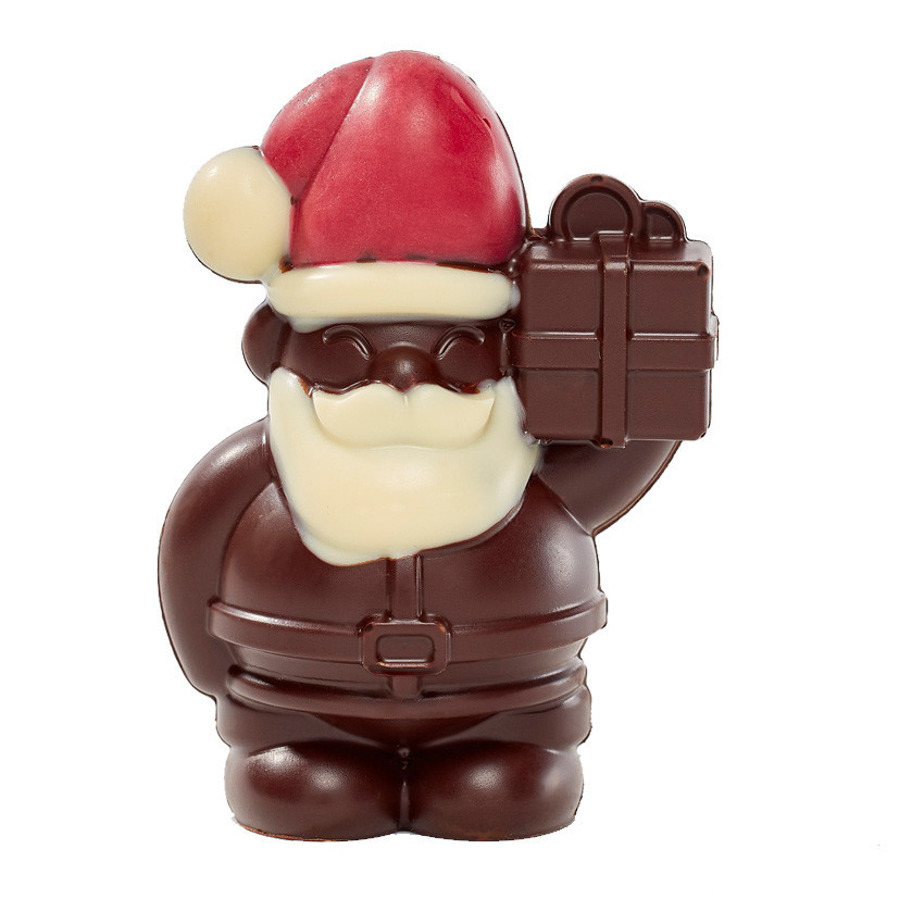 Petit père Noël en chocolat noir - Espèce de Ganache - Chocolaterie  artisanale