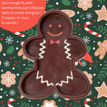 Plateau Bonhomme chocolat Noir Jadis et Gourmande