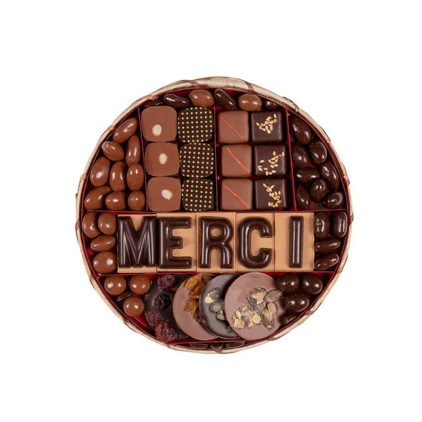 Plateau chocolat merci taille 2