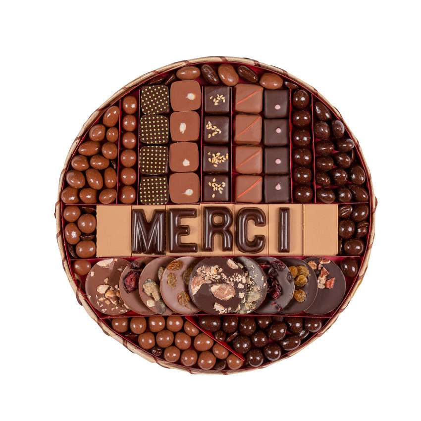 Plateau chocolat merci taille 4