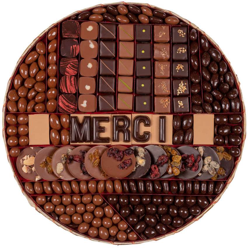 Plateau chocolat merci taille 6