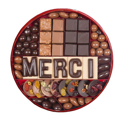Plateau chocolat Merci Taille 2 / Remercier