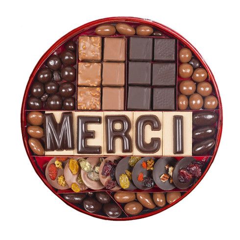 Plateau chocolat Merci Taille 2 / Le Nouvel An