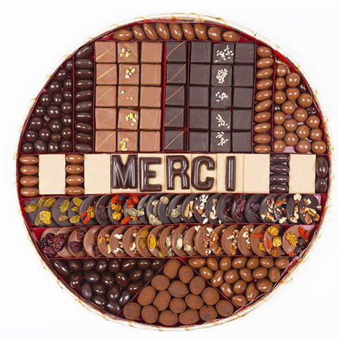 Plateau chocolat Merci Taille 6 / Remercier