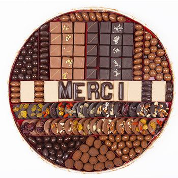 Plateau chocolat Merci Taille 6 Jadis et Gourmande