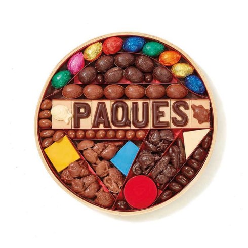 Plateau rond chocolats de Pâques T4 / Coffrets de chocolats de Pâques